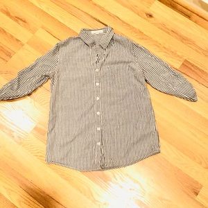 Forever 21 White striped  button up